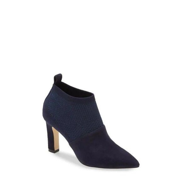 Cole Haan Grand 360 Womens Vannie Marine Blue Suede Knit Pointed Toe Heels 8.5 B - Picture 1 of 10
